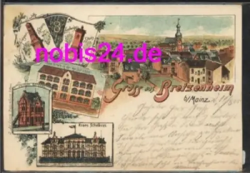 Bretzenheim Mainz Litho o 11.8.1905