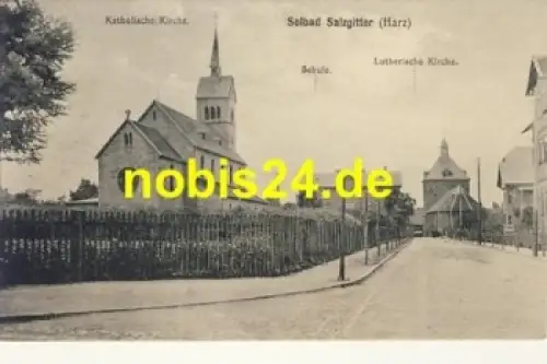 38226 Solbad Salzgitter Kirchen Schule o 16.6.1916