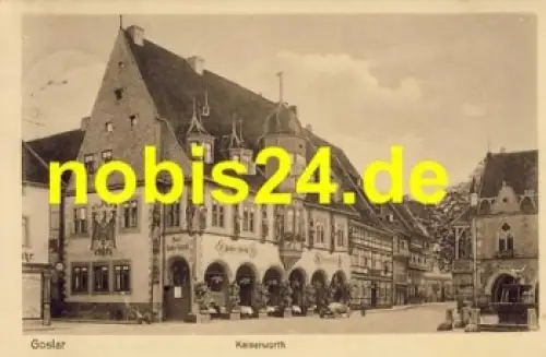 38600 Goslar Harz Hotel Kaiserworth o 29.8.1928