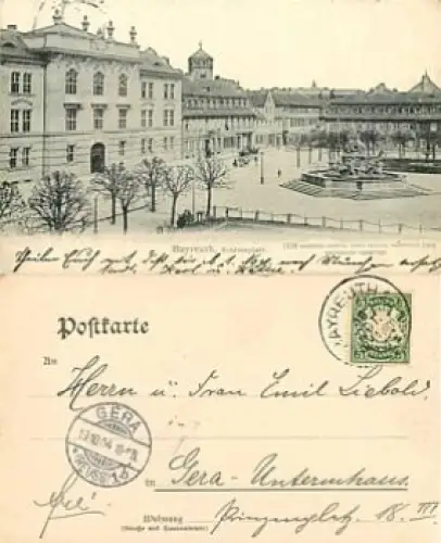 Bayreuth Schlossplatz o 10.10.1904