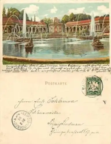 Bayreuth Eremitage Schloss o 29.3.1901