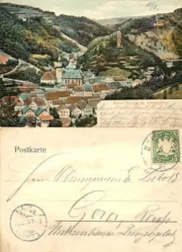 95460 Bad Berneck Prägelitho o 11.8.1901 Reliefkarte
