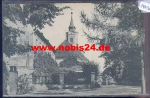 04774 Schmannewitz Pfarrhaus und Kirche gebr. ca. 1920