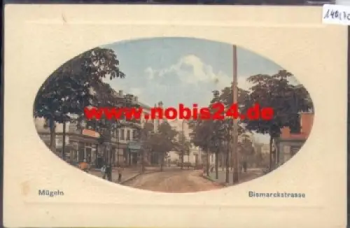 04769 Mügeln Bismarckstrasse Passpartoutkarte *ca. 1910