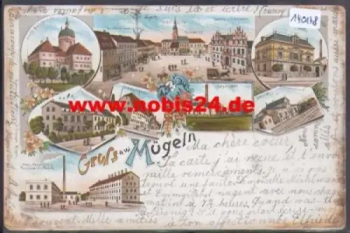 04769 Mügeln Farblitho o 20.8.1898