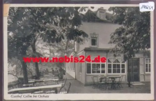 04758 Oschatz Gasthof Collm Garten o 16.7.1953