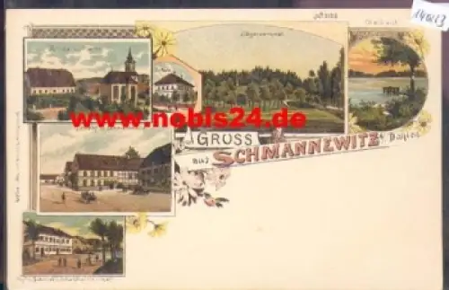 04774 Schmannewitz Dahlen Farblitho, gebr. ca. 1900