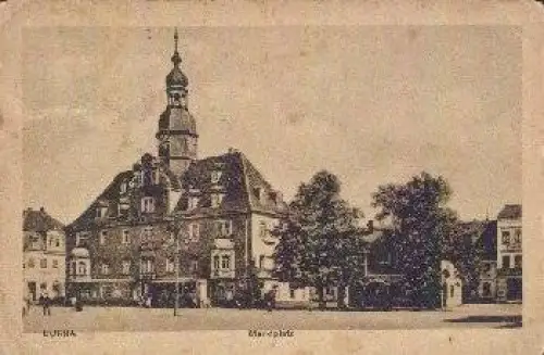 04552 Borna Marktplatz gebr. 19.9.1920