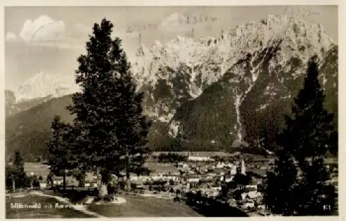 82481 Mittenwald mit Karwendel o 26.8.1934