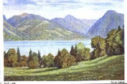 83684 Tegernsee Künstlerkarte Walter Einbeck * ca. 1950