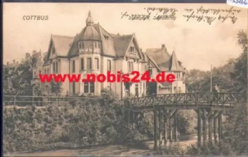 Cottbus Stadtpark Schloßsteg o 5.2.1916