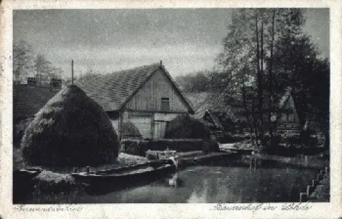 03222 Lehde Bauernhof Spreewaldbilder gebr. ca. 1920