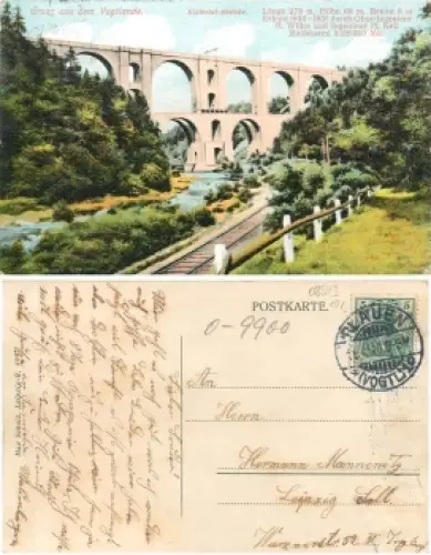08543 Plauen Vogtland  Elstertalbrücke o 11.4.1910