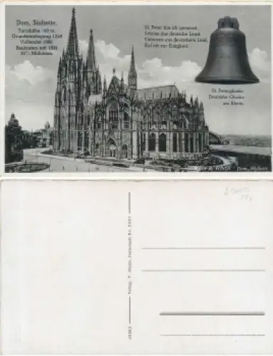 Köln Dom Südseite mit St. Peter Glocke * ca. 1930