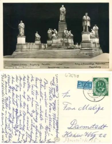 Worms am Rhein Lutherdenkmal o ca. 1951