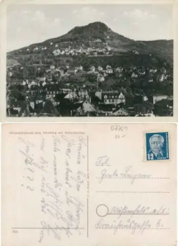 07751 Jena Hausberg mit Wilhelmshöhe gebr. ca. 1950