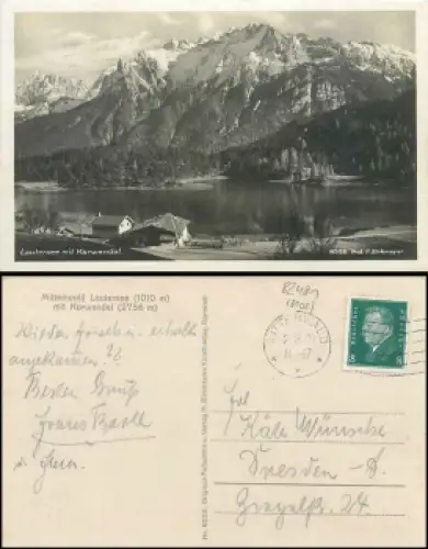 82481 Mittenwald Lautersee mit Karwendel o 2.8.1929