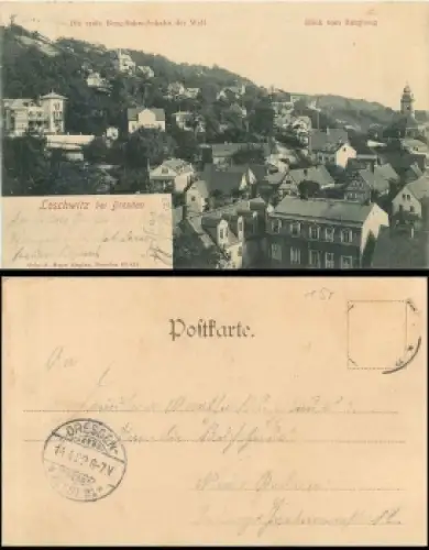 Loschwitz Dresden Berg-Schwebebahn o 14.4.1902