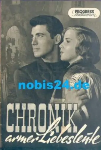 Chronik armer Liebesleute italienischer Film Progress Filmillustrierte 14/56 mit Marcello Mastroianni