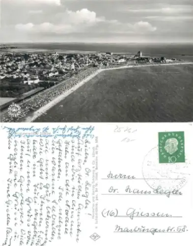 25761 Nordseeheilbad Büsum Luftbild o 22.8.1959