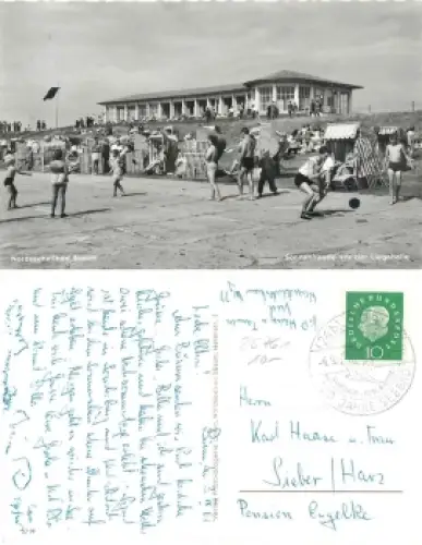 25761 Büsum Strandleben Liegehalle o 4.9.1961