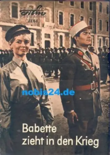 Babette zieht in den Krieg, Progress Film Programm 44/63, französischer Film Brigitte Bardot, Jaques Charrier, Francis Blanche