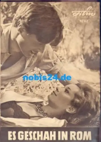 Es geschah in Rom - italienisch-französischer Film mit Jean Sorel Lea Massari Jeanne Valerie 97/62 Progress Film Programm
