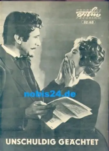 Unschuldig geächte - französisch-italienischer Film mit Suzanne Flon Philippe Noiret Jean Rochefort 52/65 Progress Film Programm