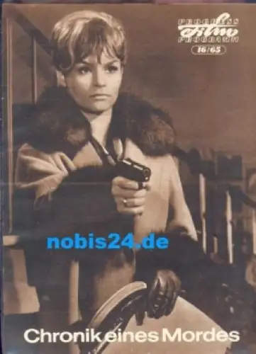 Chronik eines Mordes - DEFA-Film mit Angelica Domröse Ulrich Thein 16/65  Progress Film Programm