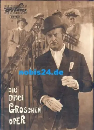 Die drei Groschenoper mit Curd Jürgens Hildegard Knef Gert Fröbe 19/64 Progress Film Programm