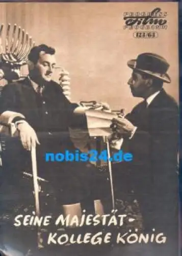 Seine Majestät - Kollege König - Tschechoslowakischer Film 123/63 Progress Film Programm