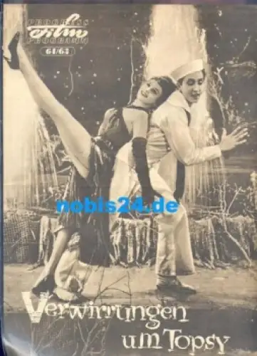 Verwirrungen um Topsy mit Willy Fritsch Grethe Weiser Paul Hörbiger 64/63 Progress Film Programm