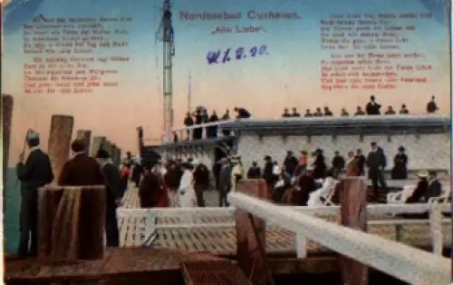 Cuxhaven Alte Liebe Anlegesteg Lieg gebr. 19.2.1920