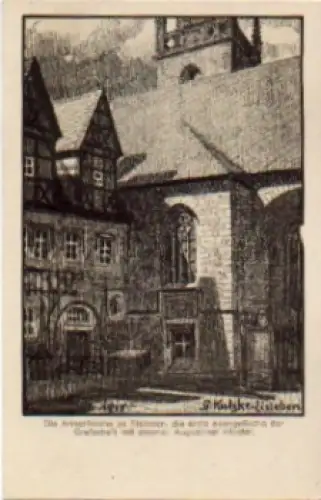 06295 Eisleben Annenkirche Künstlerkarte G. Kutzke * ca. 1930