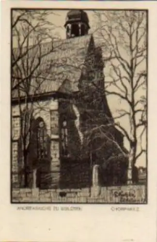 06295 Eisleben Andreaskirche Chorpartie Künstlerkarte G. Kutzke * ca. 1930