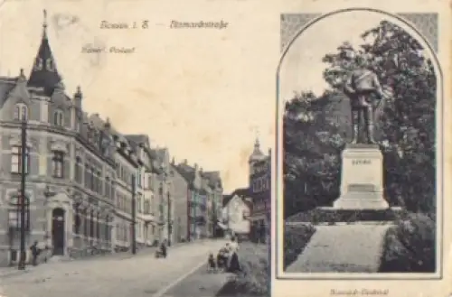 01683 Nossen Postamt Bismarck-Denkmal o 13.2.1911