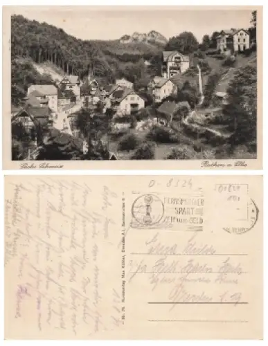 01824 Rathen Sächsische Schweiz gebr. 12.8.1931