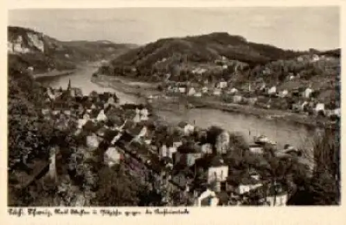 01829 Stadt Wehlen mit Pötzscha *ca. 1940