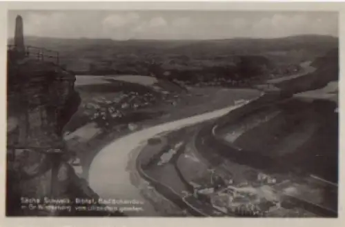 01814 Bad Schandau mit Großem Winterberg vom Lilienstein *ca. 1940