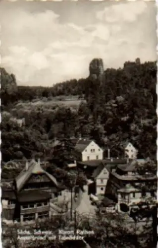 01824 Kurort Rathen Amselgrund mit Talwächter gebraucht um 1960