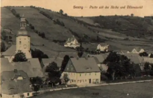01778 Geising Erzgebirge Kirche und Villenviertel * um 1910