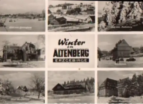 01773 Altenberg Erzgebirge Winter Bahnhof o 6.2.1960