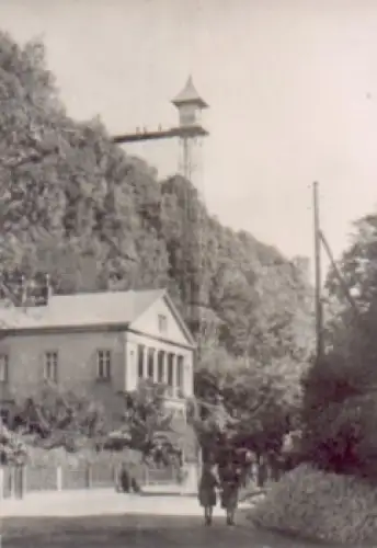 01814 Bad Schandau, Aufzug zur Ostrauer Scheibe o 28.8.1963