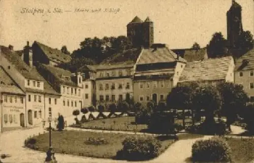 01833 Stolpen Markt und Schloß, o 06.10.1922