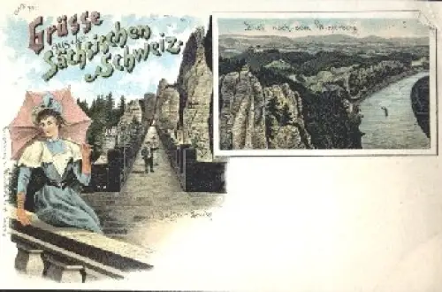 01814 Sächsische Schweiz Farbltiho *ca. 1900