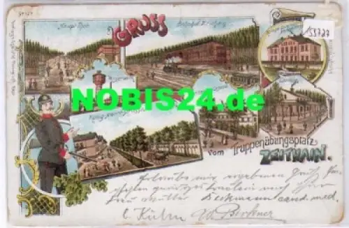 01619 Zeithain Truppenübungsplatz Farblitho o 1.7.1900