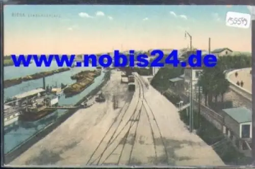 01594 Riesa Landungsplatz Dampfschiffe *ca. 1920