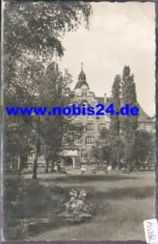 01594 Riesa Friedrich-Ebert-Platz mit August-Bebel-Schule o 4.9.1961
