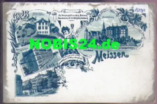 01662 Meissen Litho *ca. 1900