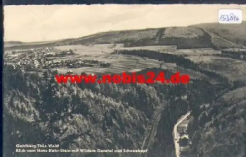 98559 Gehlberg vom Hans-Kehr-Stein mit Wildem Geratal und Schneekopf o 26.7.1962